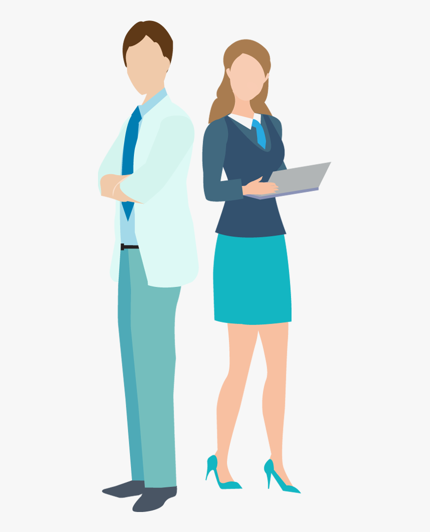 Men Clipart Business Woman - Business Man Woman Png, Transparent Png, Free Download