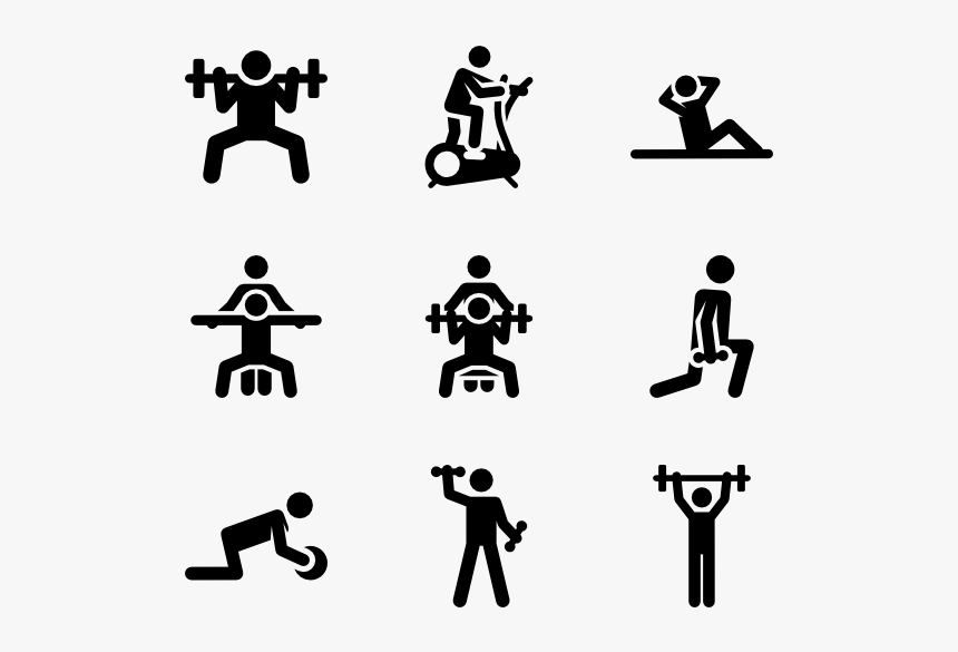 Exercise Icons Free Vector - Exercise Icons Png, Transparent Png, Free Download