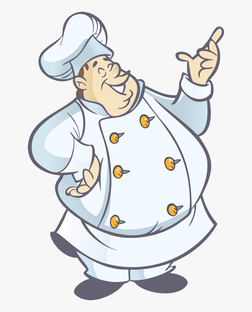 Transparent Cartoon Chef Hat Png - Fat Chef Cartoon, Png Download - kindpng