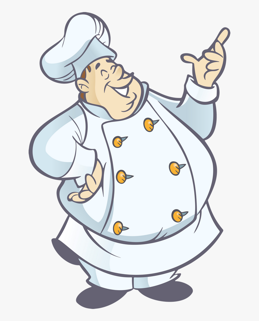 Transparent Cartoon Chef Hat Png - Fat Chef Cartoon, Png Download, Free Download