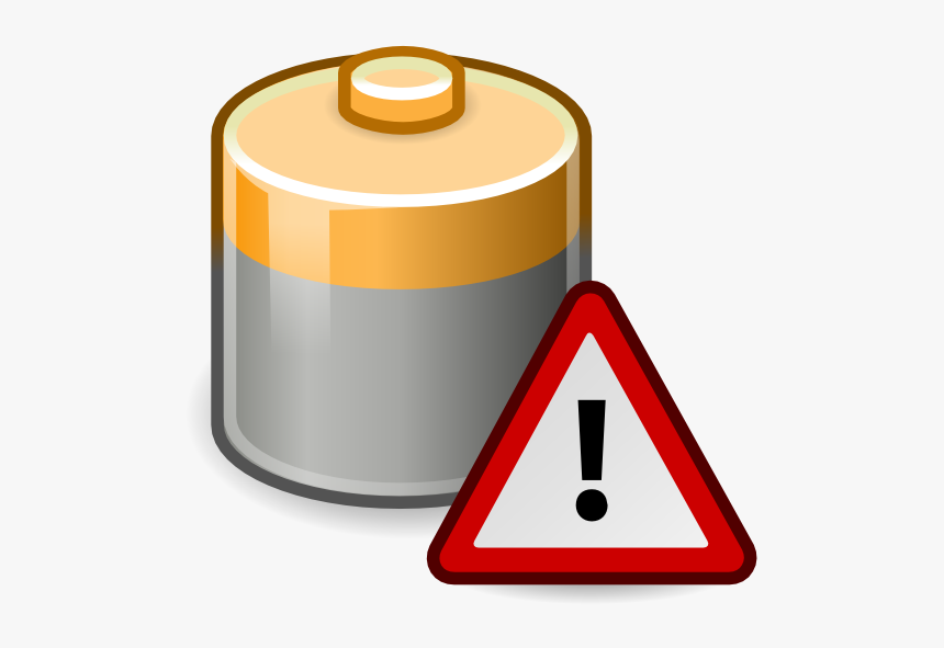 Battery Caution 555px - Battery Warning Png, Transparent Png, Free Download