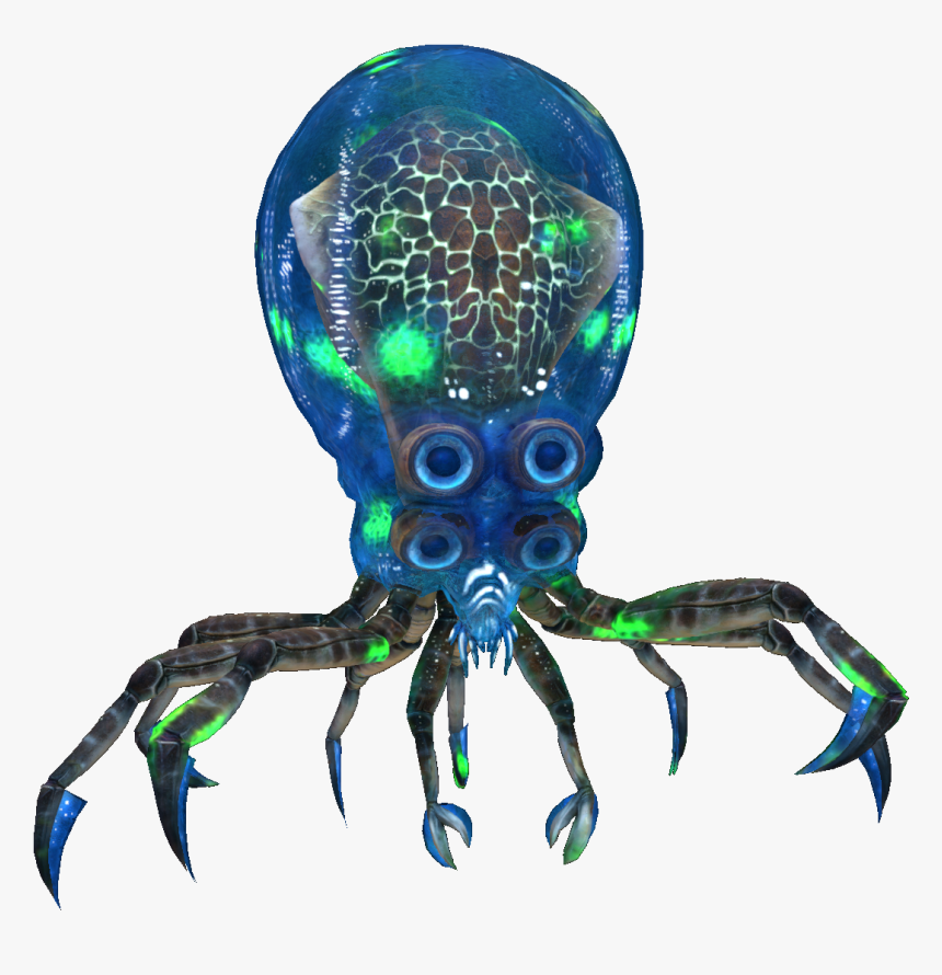 Invertebrates,electric Blue,cephalopod - Subnautica Crabsquid Png, Transparent Png, Free Download