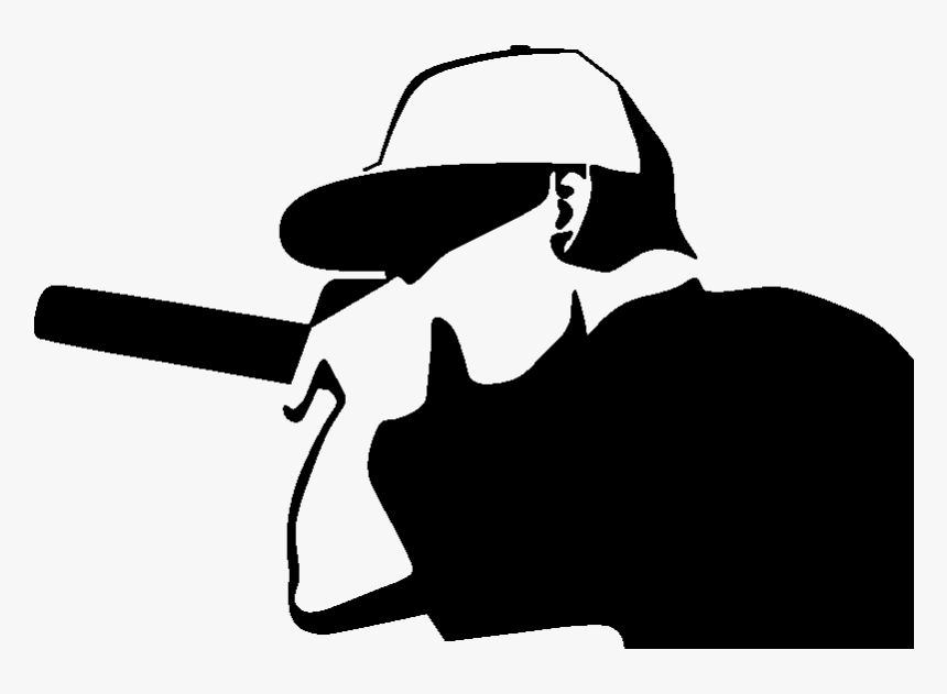 Rapper Silhouette Png Banner - Hip Hop Rap Png, Transparent Png, Free Download