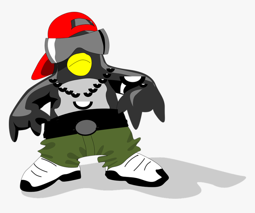 Penguin, Cool, Rapper, Arctic, Animal, Funny, Cute - Gif De Hip Hop Png, Transparent Png, Free Download