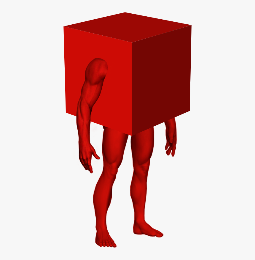 Cube Man Surreal Memes, HD Png Download, Free Download