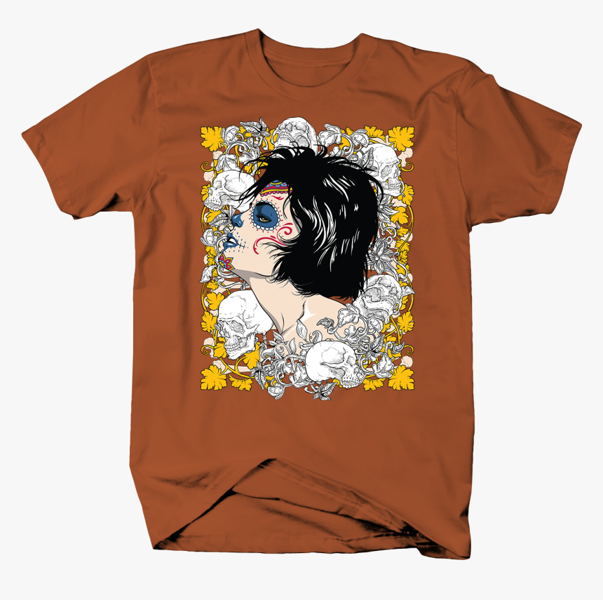 Sexy Sugar Skull Woman Day Of The Dead Dia De Los Muertos - T-shirt, HD Png Download, Free Download