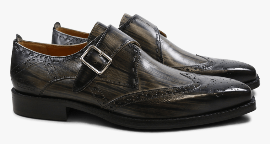 Monks Nicolas 2 Grey Shade & Lines Black Hrs - Slip-on Shoe, HD Png Download, Free Download