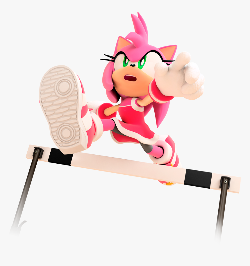 Mario & Sonic Hurdling - Mario And Sonic Olympic Amy, HD Png Download, Free Download