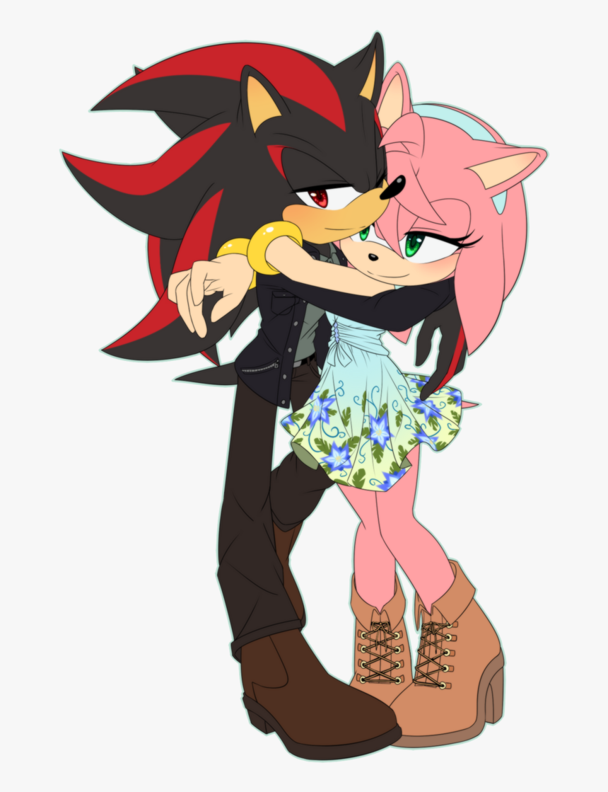 #shadamy #shadow #shadowthehedgehog #amy #amyrose #rose - Amy Rose Y Shadow, HD Png Download, Free Download