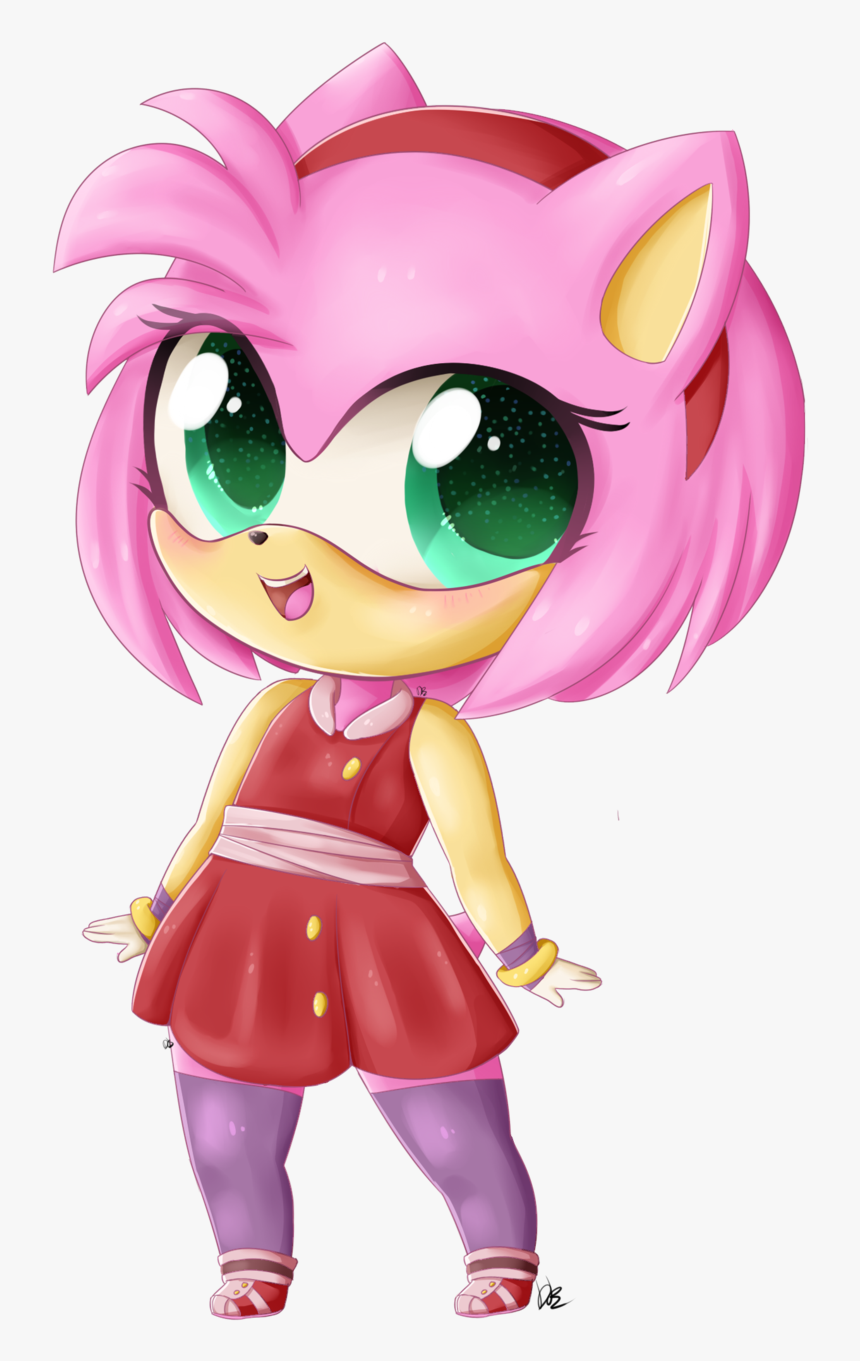 Chibi Amy Rose By Dari-draws - Sonic Amy Chibi, HD Png Download, Free Download