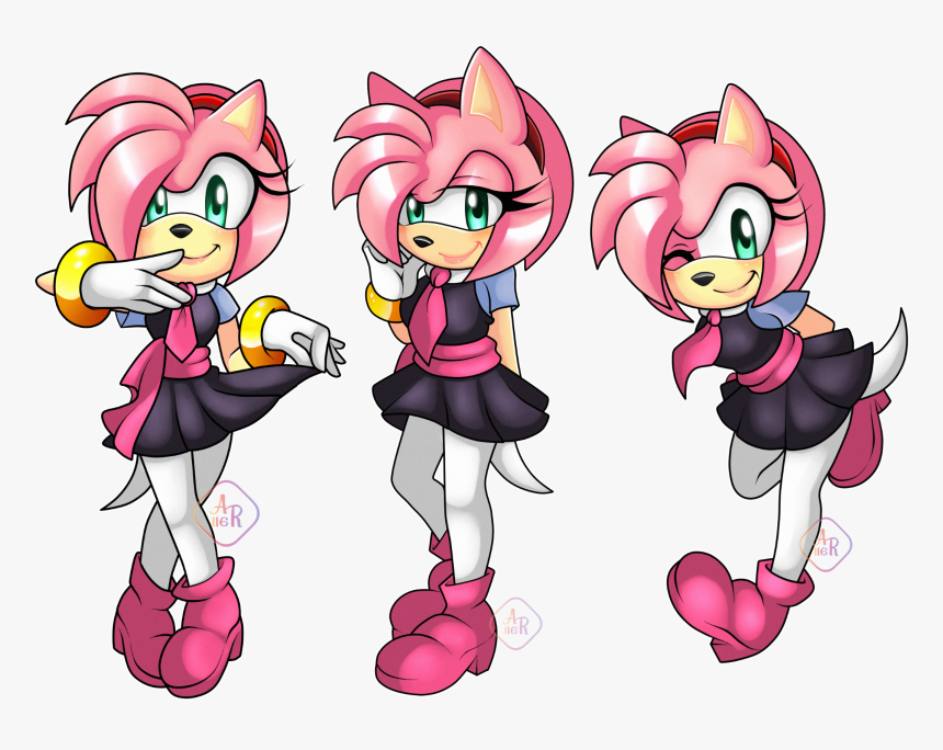 Ler Ar Cartoon Clip Art Fictional Character - Amy Rose Sonic X, HD Png Download, Free Download