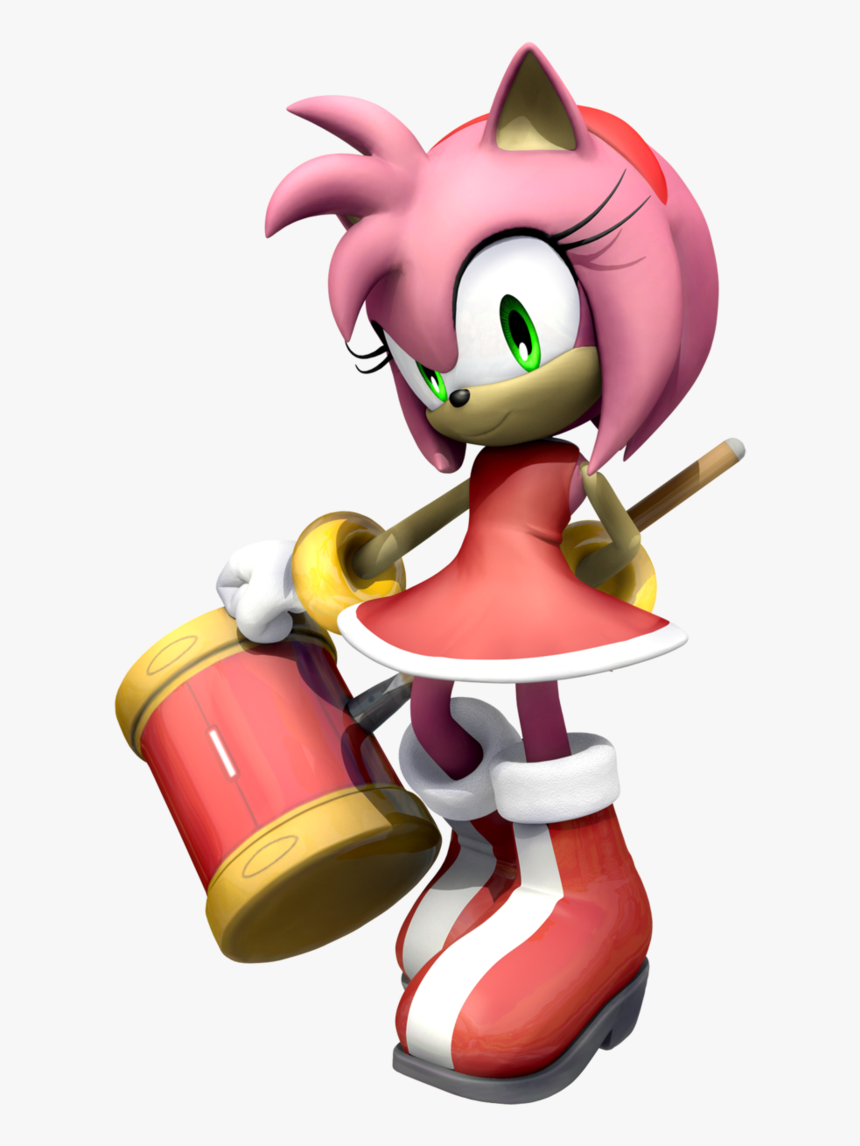 Amy Rose 3d By Fentonxd-d4pgcxh - Amy Rose With Her Hammer, HD Png Download, Free Download