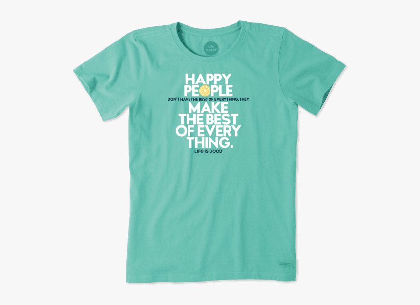 Women"s Happy People Crusher Tee - Active Shirt, HD Png Download, Free Download