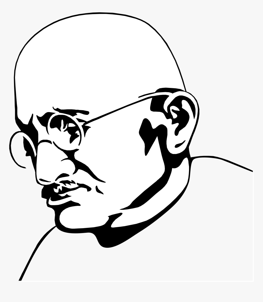 Clipart Mahatma Gandhi - Vector Of Gandhi Png, Transparent Png, Free Download