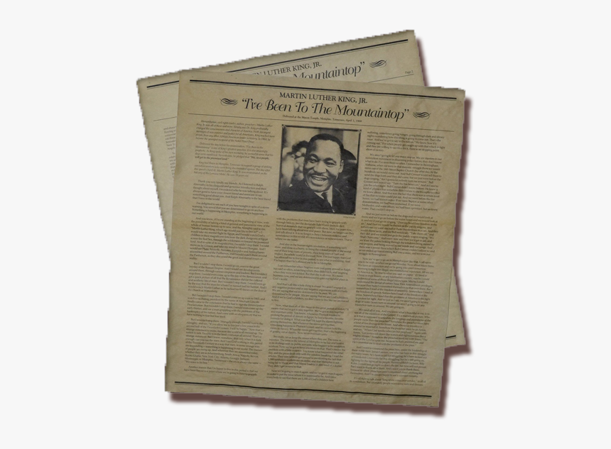 Martin Luther King, Jr - Martin Luther King Jr Mountaintop Poster, HD Png Download, Free Download