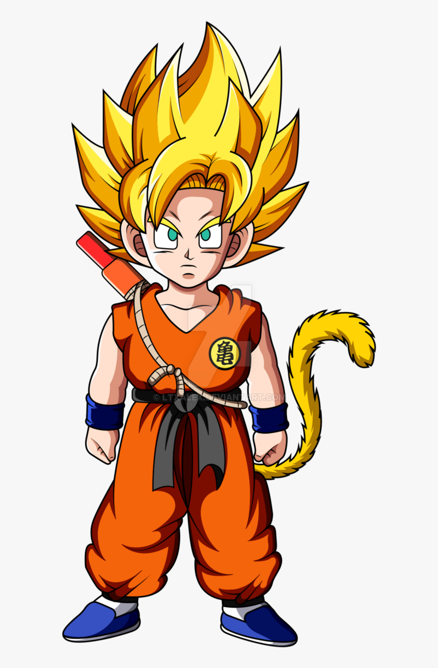 Super Saiyan Kid Goku - Super Saiyan Little Goku, HD Png Download, Free Download