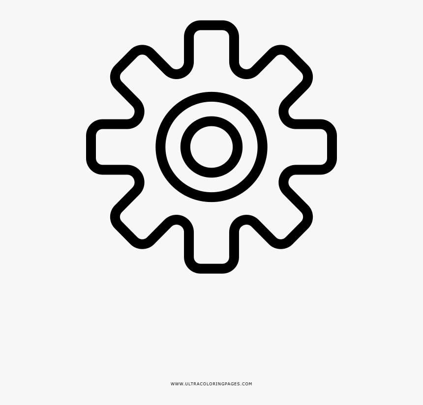 Gear Coloring Pages - Setting Icon Png, Transparent Png, Free Download