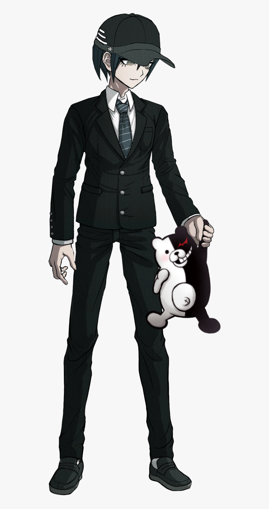 Prologue Shuichi Holding A Monokuma For Anon ~ - Pregame Shuichi Drv3 Shuichi, HD Png Download, Free Download