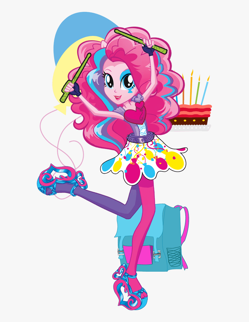 Pinkie Pie Rainbow Rocks Character Bio Art - My Little Pony Equestria Girl Rainbow Rocks Pinkie, HD Png Download, Free Download