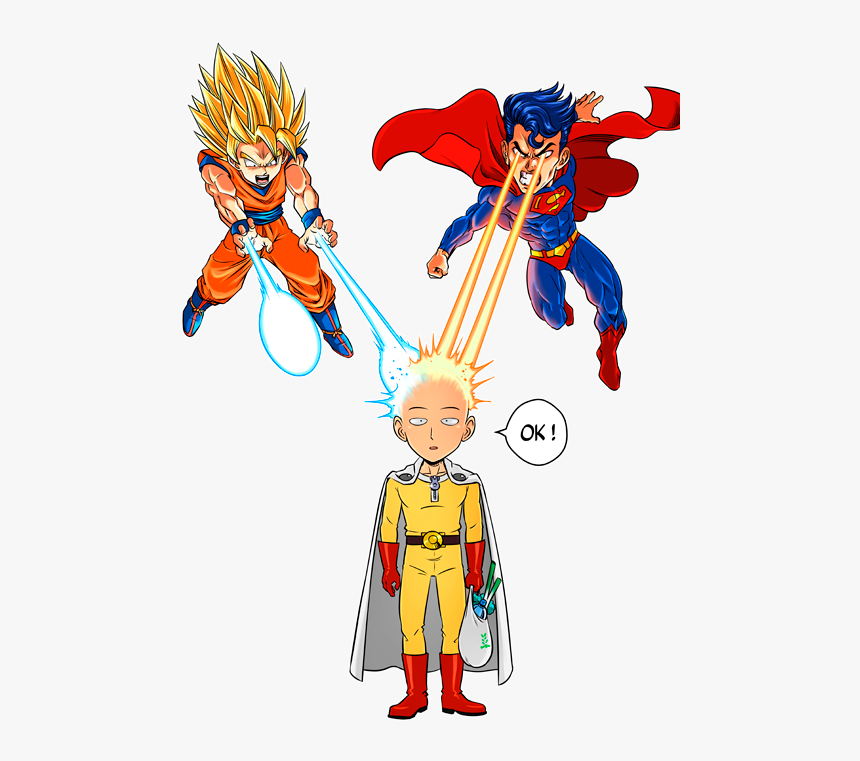 Saitama, Son Goku Et Superman Preview - Saitama And Goku, HD Png Download, Free Download