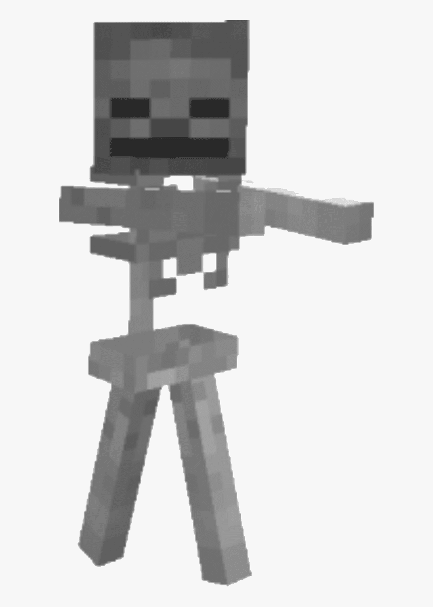 Skeleton Png Minecraft - Minecraft Skeleton In Game, Transparent Png, Free Download