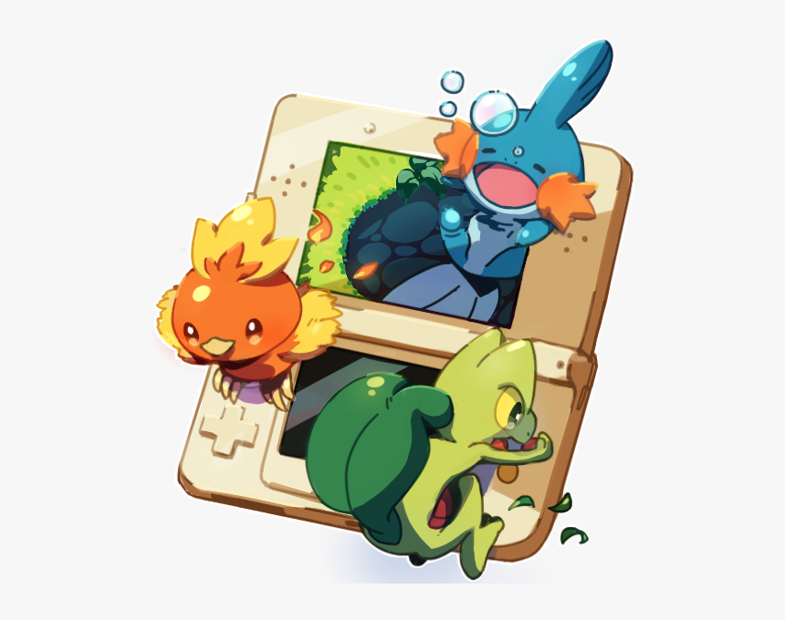 3ds Drawing Undertale - Pokemon Treecko Torchic Mudkip Cute, HD Png Download, Free Download