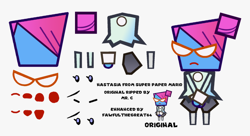 Ye1fzx4 ] - Super Paper Mario Pixel Art, HD Png Download, Free Download