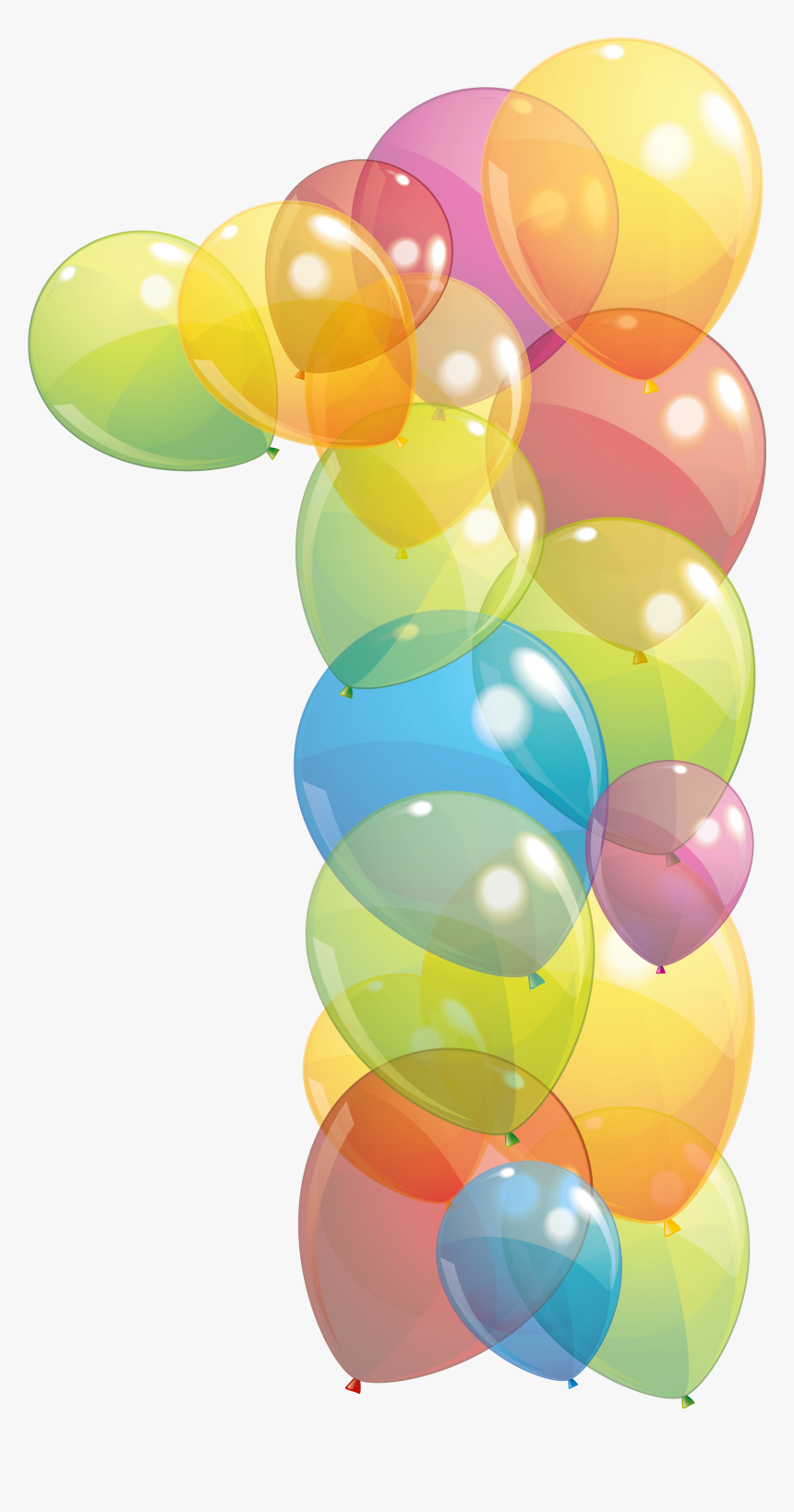 Transparent One Number Of Balloons Png Clipart Image - Number 1 Balloon Png Transparent, Png Download, Free Download