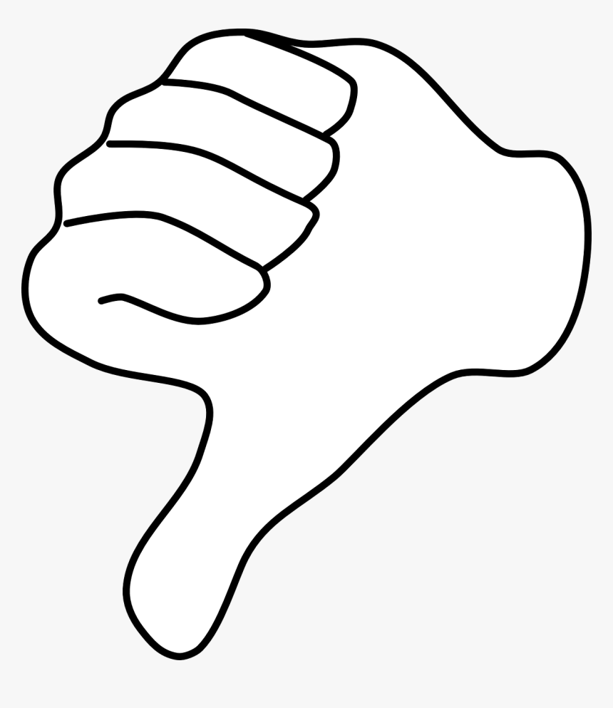 Thumbs Down With Black Background, HD Png Download, Free Download