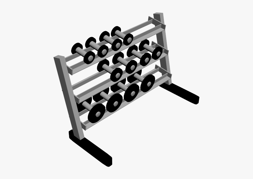 Dumbbell Rack 3d Models - Dumbbell Rack 3d, HD Png Download, Free Download