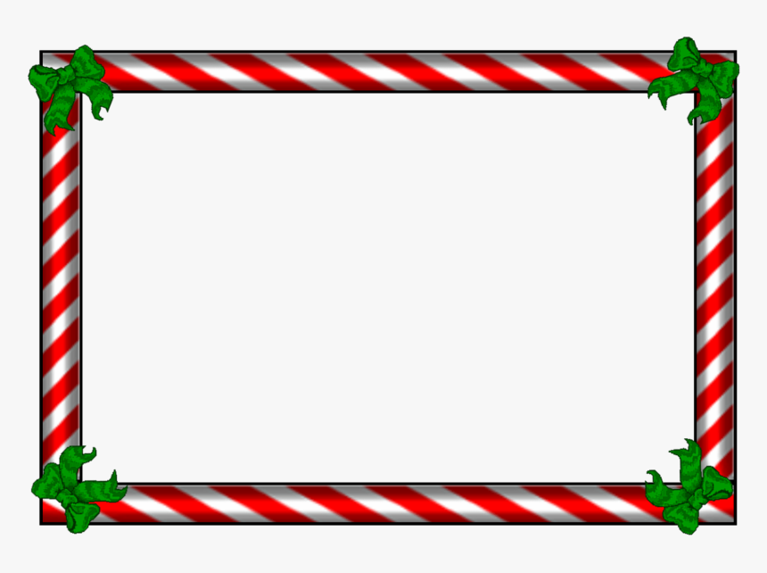 Candy Cane Border Transparent Background Clipart , - Candy Cane Clipart Frame, HD Png Download, Free Download