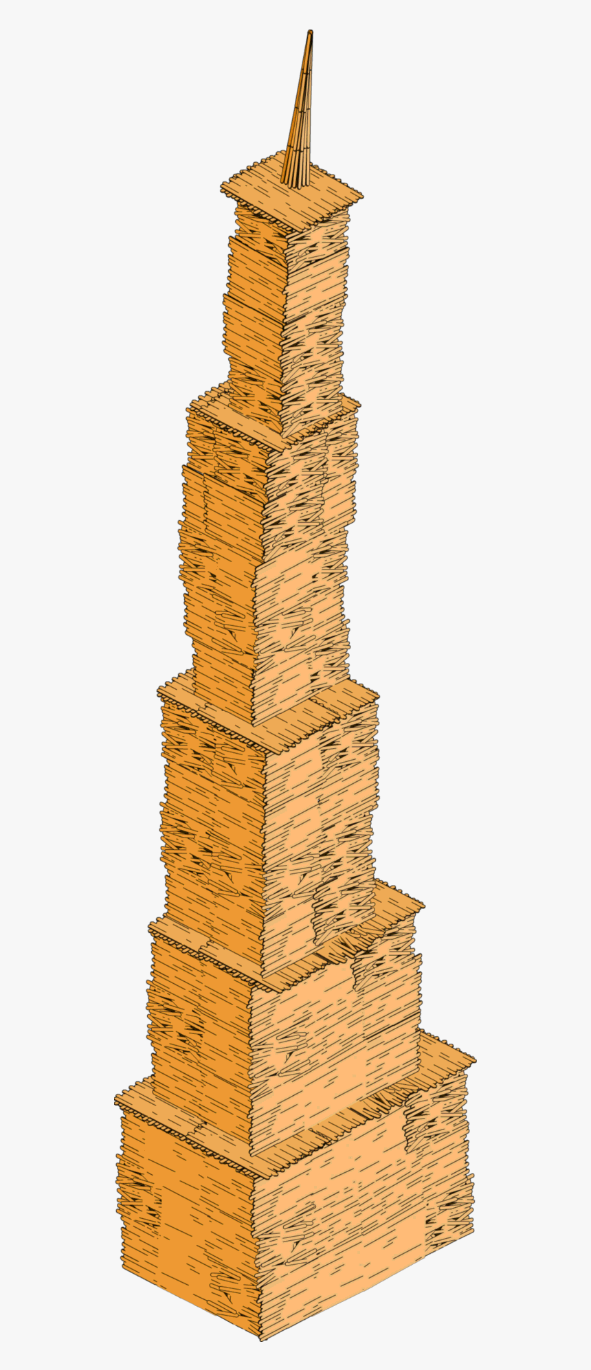 Skyscraper Made Out Of Popsicle Sticks, HD Png Download, Free Download