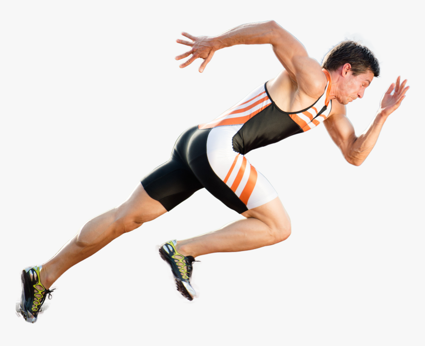 Athlete Running On Field Track - Runner Transparent Background, HD Png Download, Free Download