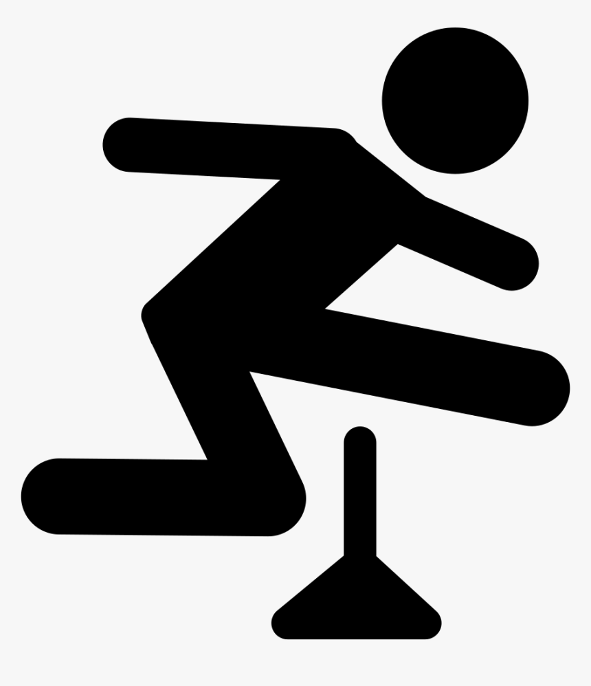 Athlete Jumping Silhouette - Athlete Icon Png, Transparent Png, Free Download