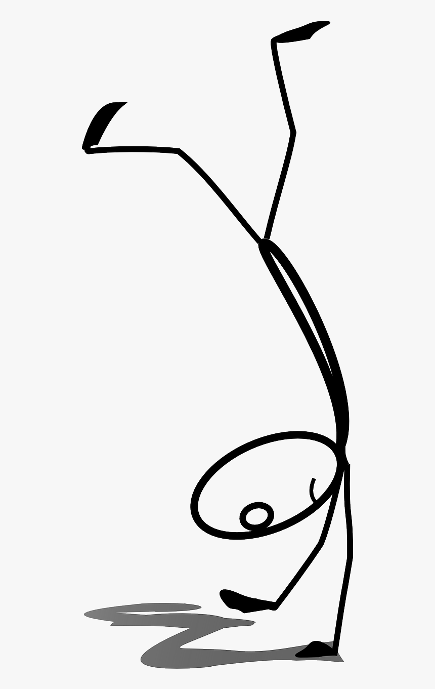 Stick Figure Doing A Handstand, HD Png Download, Free Download