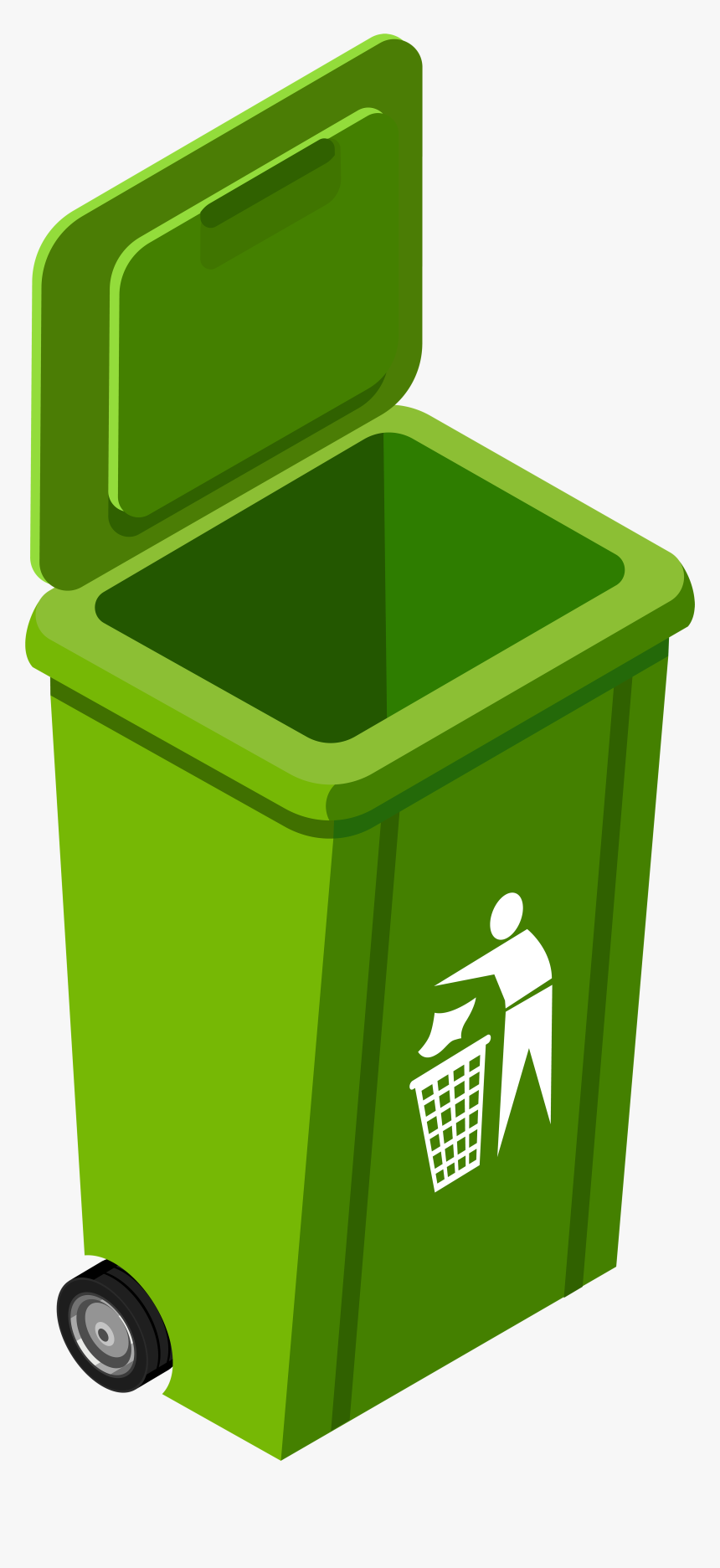 Green Trash Can Image - Clipart Garbage Bin Png, Transparent Png, Free Download