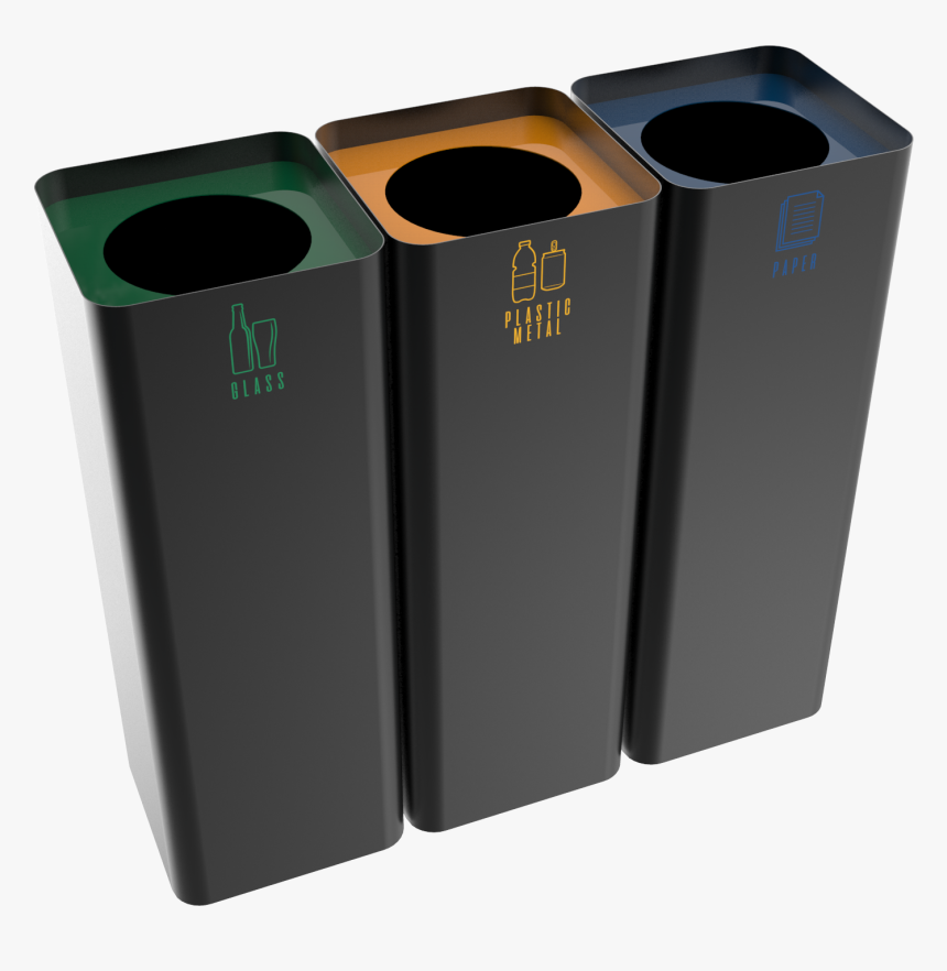 Sheet Metal Modern Design Recycle Bins - Recycle Bin Metal, HD Png Download, Free Download