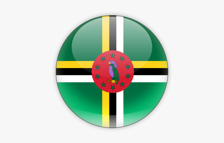 Dominica Round Flag Icon, HD Png Download, Free Download