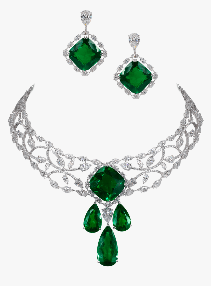 Necklace Clipart Emerald - Emerald Necklace Png, Transparent Png, Free Download