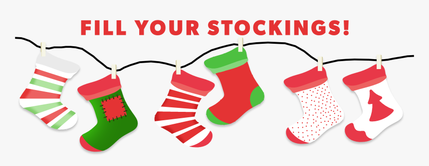 Transparent Stocking Stuffer Clipart - Christmas Stockings Clipart Transparent Background, HD Png Download, Free Download