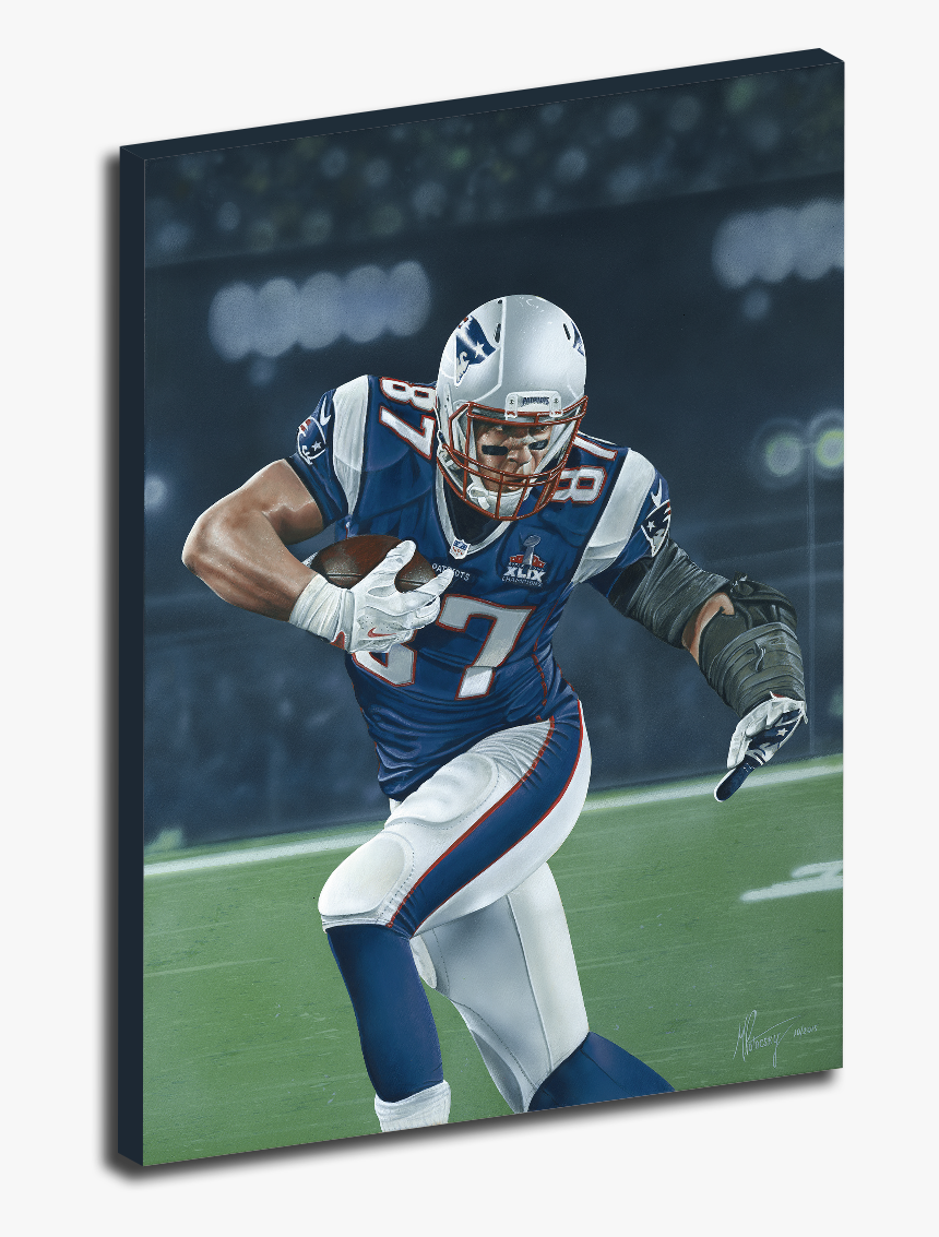 Rob Gronkowski Original Painting By Marc Potocsky - Marc Potocsky, HD Png Download, Free Download