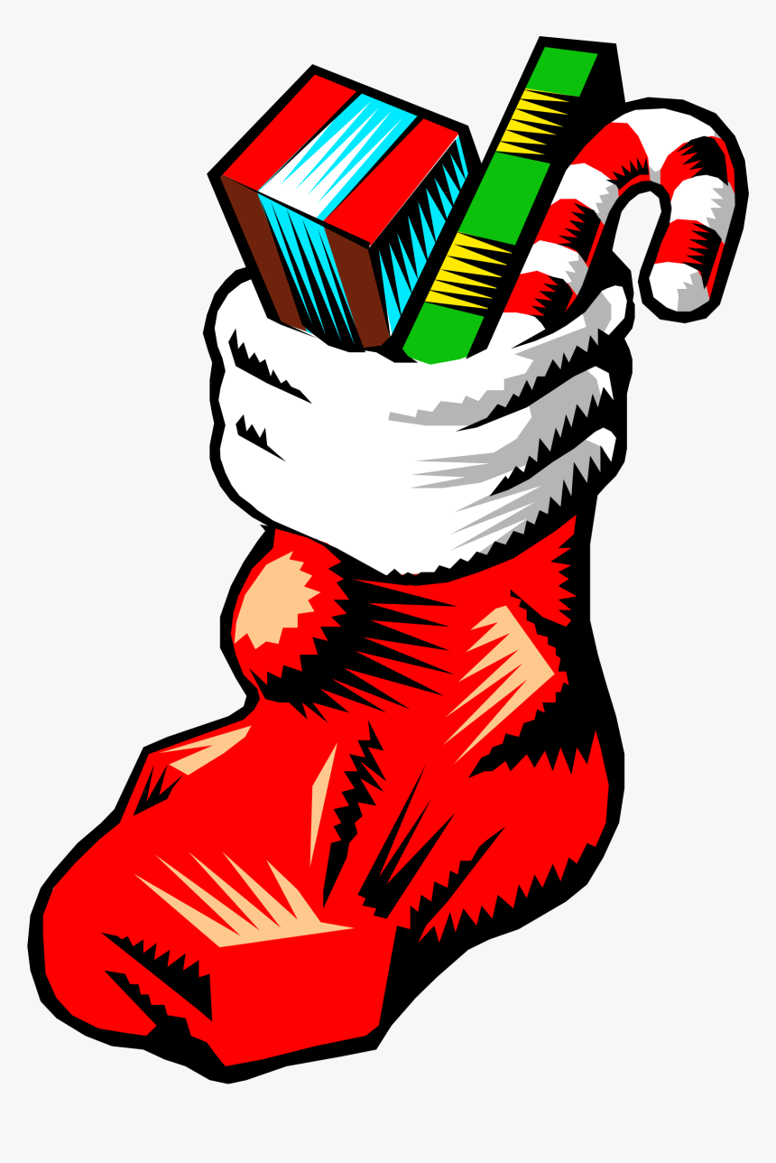 Clipart - Christmas Stocking Filled With Toys, HD Png Download, Free Download