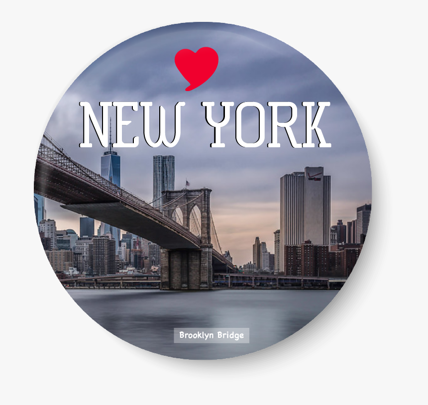 New York,brooklyn Bridge , New York Pin Badge, New - Brooklyn Bridge, HD Png Download, Free Download
