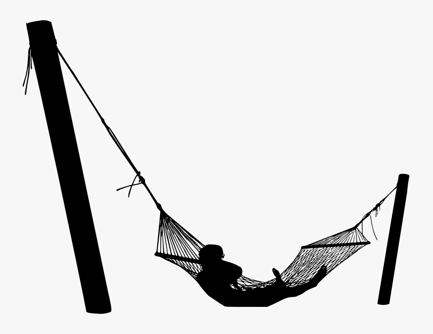 Transparent Relax Clipart - Person On Hammock Silhouette, HD Png Download, Free Download