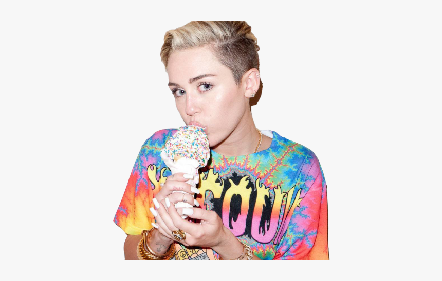 Miley Cyrus Ice Cream Cones Photo Shoot - Miley Cyrus Wallpaper Hd, HD Png Download, Free Download