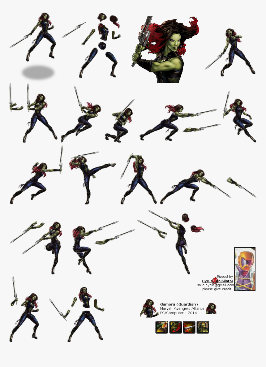 Click For Full Sized Image Gamora - Cartoon, HD Png Download, Free Download