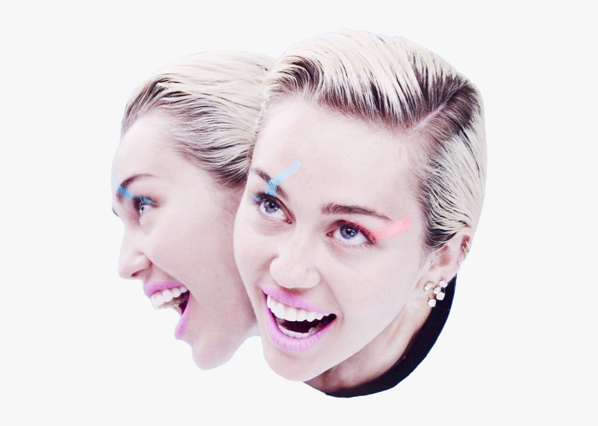 Clip Art Her Eyebrow Paper Hair - Miley Cyrus Face Png, Transparent Png, Free Download