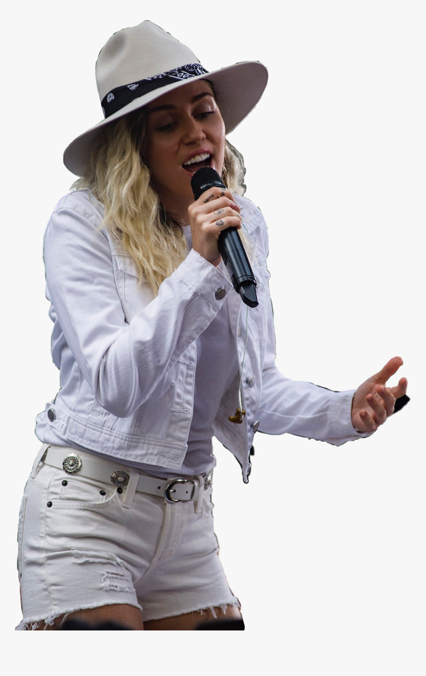 #mileycyrus #miley #cyrus #singing #singer #whiteclothes - Miley Cyrus, HD Png Download, Free Download