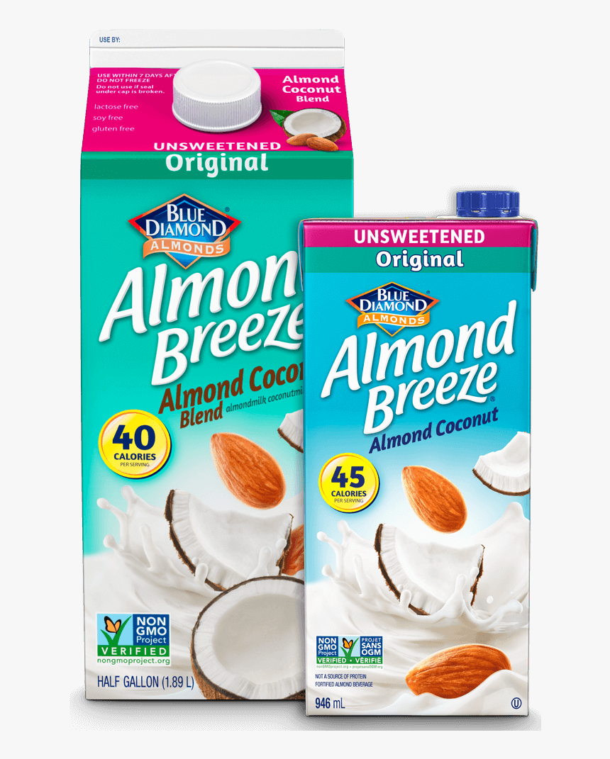 Unsweetened Almond Coconut Milk - Blue Diamond Almond Coconut Milk, HD Png Download, Free Download