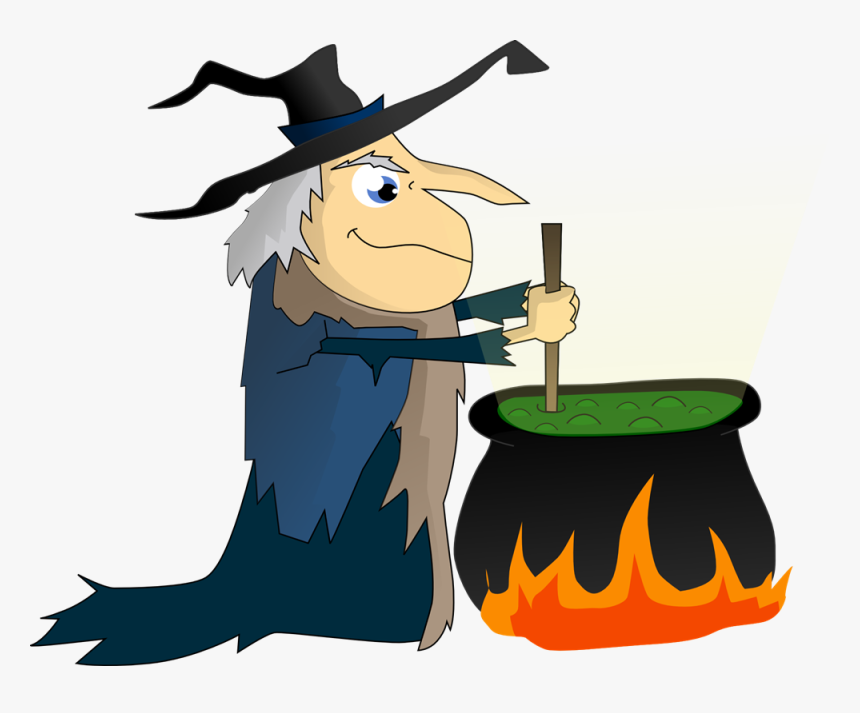 Free To Use Public Domain Witch Clip Art - Witch And Her Cauldron, HD Png Download, Free Download